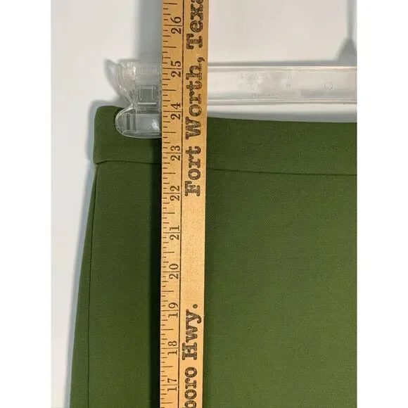 J. Crew Women's Knee Length Pencil Skirt Green Size2 - Picture 5 of 7